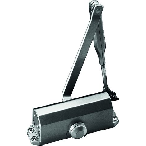 Dorma – Ferme-porte TS 77 avec bras argent – Pour portes jusqu'à 100kg – Système de fermeture silencieux – Installation facile
