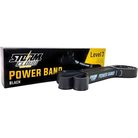 StormCloud Widerstandsband Trainings-Powerband Schwarz Stufe 3