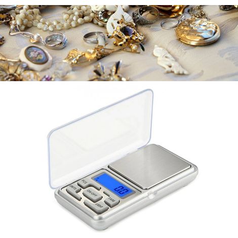 Balance de précision pour bijoux, numérique, mini-balance de poche industrielle, pesage au gramme près, idéale pour le thé et l'or (500 g/0,1 g). (1/5)