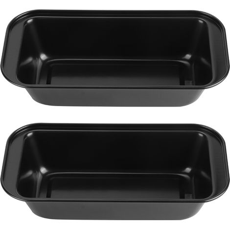 Moule à pain rectangulaire antiadhésif en acier carbone, noir, pour gâteaux et pâtisseries (1/5)