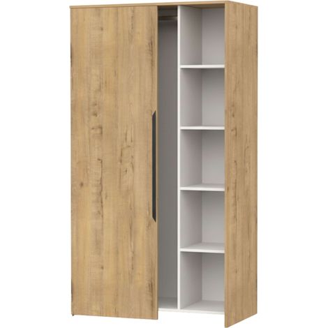 Armario Bruselas para Dormitorio con 2 Puertas Abatible en Color Roble Gold 100x200x57cm (1/5)