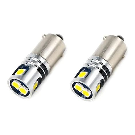 BA9S 53 T4W ampoule LED 12V 5 LEDS 3030 6000K blanc pour voiture carte éclairages feux côté marqueur feu clignotant feu arrière plaque d'immatriculation lumière (1/5)