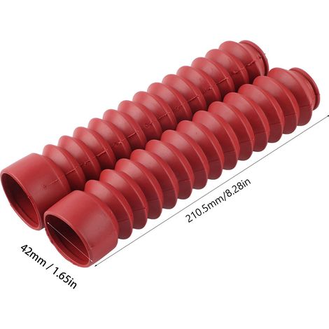 Staubschutzmanschette für Motorradgabeln, 210,5 x 42 mm, Staubschutzmanschette, Stoßdämpferschutz, Schutzhülle, 2er-Set, schwarz, universell (1/5)