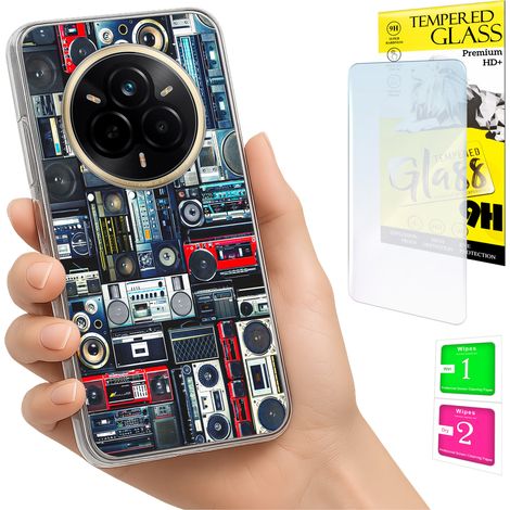 Custodia per Realme 14 Pro 5G con cover fotografica e vetro temperato 9H. (1/5)