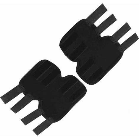 paire d'attelles pour pattes arrière de chien, bandage chirurgical pour blessure animale, protection de la plaie du talon (noir, L) (1/5)