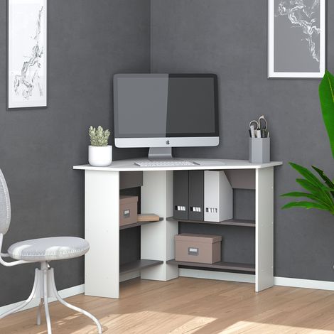 Scrivania angolare Arion, Bianco, 90 x 90 cm, Vicco