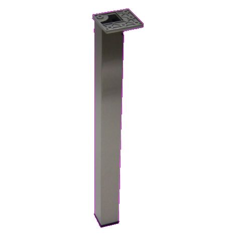 Pied de snack carré inox brossé 80x80mm hauteur 900mm 63RIB Universel (1/3)