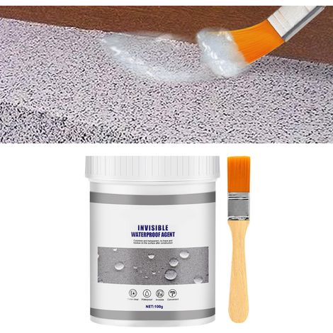 Mastic d'étanchéité transparent, anti-fuites et invisible avec pinceau pour carrelage mural et ciment, 100 g (1/5)