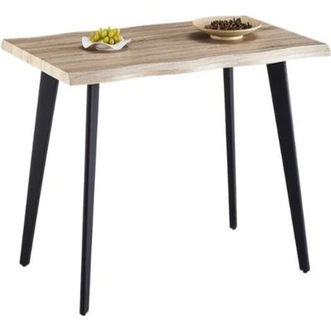 Dining Table, 120x75x75cm Kitchen Dining Table, 4 Seater Rectangular Dinner Tables with Metal Legs,Oka (1/5)