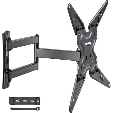 Mophorn Support TV à mouvement complet pour téléviseurs de 26 à 55 pouces, support mural à bras articulé, design flexible pour une visualisation optimale (1/5)