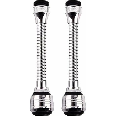 MINKUROW Extensión De Grifo De 2 Piezas, Filtro De Extensión Giratorio, Extensión De Grifo De Ducha, Ajustable En 360°, Para Fregaderos De Cocina, Baño (1/4)