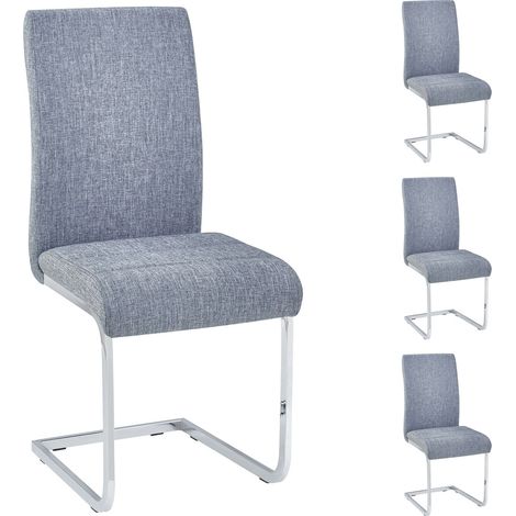 Chaises LETICIA Gris (Lot de 4) (1/5)