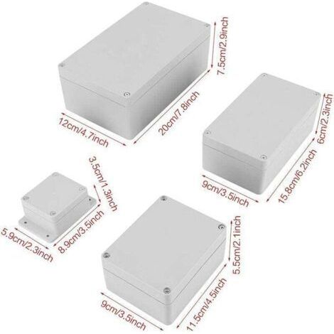 NALOOKAMIC (200x120x75mm)Boîte de Jonction,Boîtier de Projet ABS RéSistant à L'Eau IP65 Boîtier D'Instrument Boîte de Jonction de CâBlage BoîTier en Plastique de Bricolage BoîTe de Jonction D'Aliment (1/3)
