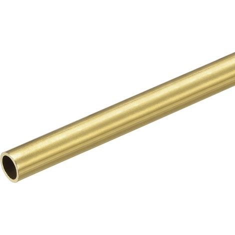 sourcing map Brass Tube Round 8 mm OD 1 mm Wall Thickness 200 mm Length Pipe (1/5)