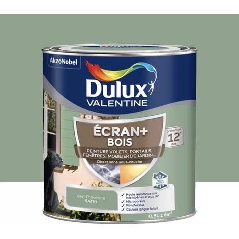 Peinture DULUX VALENTINE Ecran+ Bois Vert provence 0,5 L (1/4)