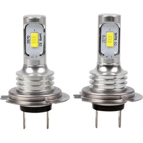 Ampoule H7 - LED CSP 3570 - 6000 K - IP68 - Pour Phares Avant Voiture - 2 Pièces (1/4)