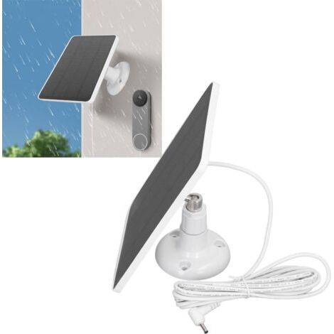 Panneau solaire 10W pour caméra Ring Spotlight et Stick Up Cam – Étanchéité IP65 – Câble 3m – Chargement automatique - CSP4W-DC-W