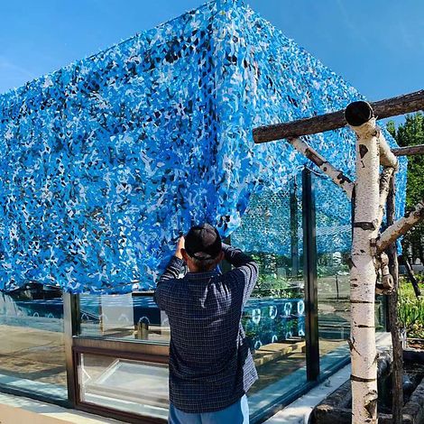 Filet de camouflage de protection solaire, filet de camouflage militaire pour la chasse, 3 x 3 m (1/5)