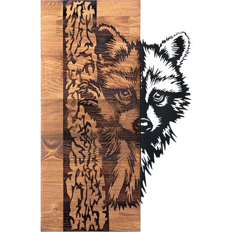 Decorazione da parete in legno Accessory Nero Noce (1/5)