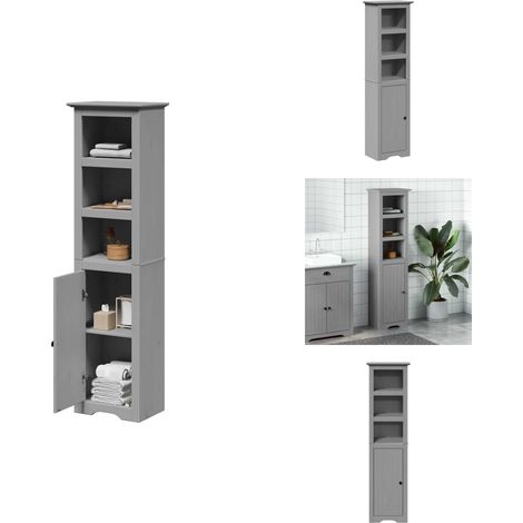 Badschrank BODO Grau 44x30x160 cm - Badschrank - Badschränke - Badezimmerschrank - Badezimmerschränke (1/5)