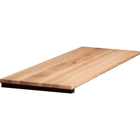 Rallonge pour table ronde et carrée extensible en chêne blanc 130 cm PALERME (40 cm) (1/3)