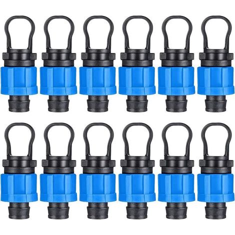 Juego de 12 conectores para riego por goteo - Conexión universal - Compatible con tiras de riego por goteo de 16 mm (1/5)