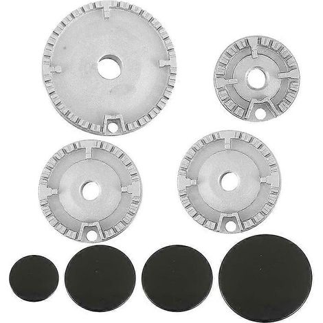 Kit de remplacement de 8 chapeaux de brûleur pour cuisinière à gaz, compatible avec la plupart des brûleurs de cuisinière à gaz. (1/5)