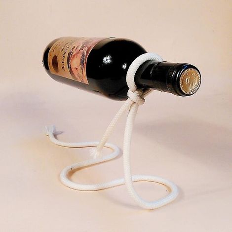 Porte-bouteilles suspendu magique en corde, support en forme de serpent, décoration simple et créative pour la maison