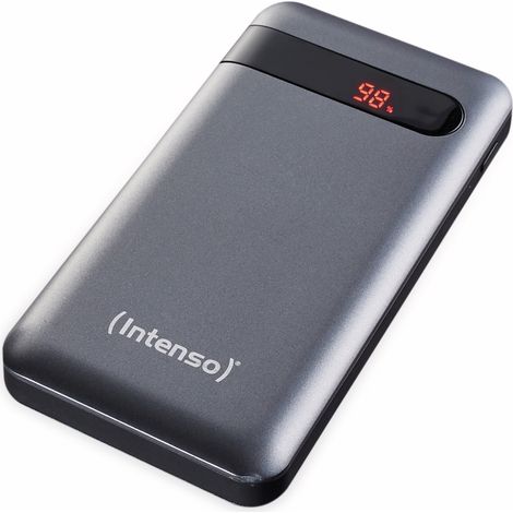 Intenso PD10000 Powerbank 10000 mAh Quick Charge 3.0, USB PD 3.0 LiPo Schwarz Statusanzeige (1/5)