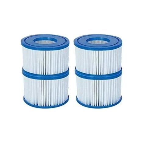 Cartouche filtrante Lay-Z-Spa (VI) en lot de 4, compatible avec tous les modèles de spas Lay-Z-Spa.