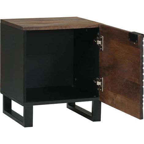 Cabinet de chevet,Table de chevet,Table de nuit Noyer 40 x 33 x 46 cm bois de manguier massif CFW910284 (1/5)