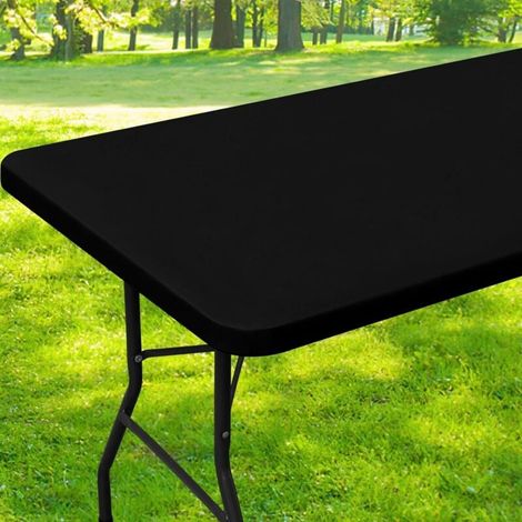 Nappe rectangulaire avec bords élastiques Protection de table en flanelle imperméable 76X183 cm Plastique (1/4)