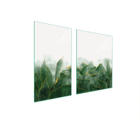 Assiette en verre et planche à découper 100x52 feuilles (1/5)