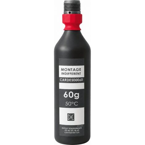 Cartouche CO² 60 g 50°C – tête filetée 15x125 – Conforme NF (1/2)