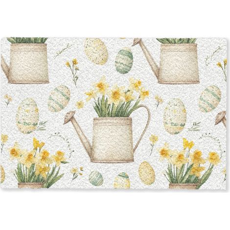 PAILLASSON Arrosoir - Fleurs - Oeufs 60x40 cm (1/5)