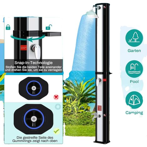 Douche Solaire, Capacité de 60L, Contrôle de Température (1/2)