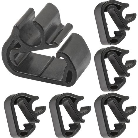 Set of 6 Clamping Clips for Peugeot 3008, 5008 & Citroe-n C5, DS7 - Durable Fastening Clamps for Front Wiper Arms - Wiper Blade Attachment Accessory for Windshield Washer Hose, Maintenance