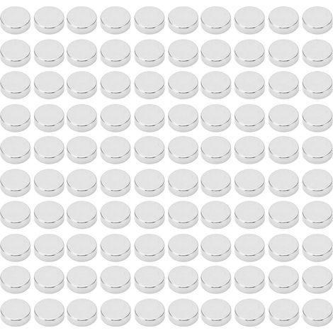 100 Aimants Néodyme Disque Haute Puissance, Petits Ronds Multifonctionnels pour Frigo Tableau Blanc, Forte Adhérence, Lot de 100 (1/5)