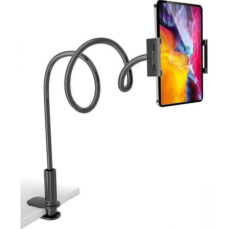Support de téléphone pour lit, support de tablette flexible à 360° pour bureau, avec bras articulé réglable de 100 cm (39,4 pouces). (1/5)