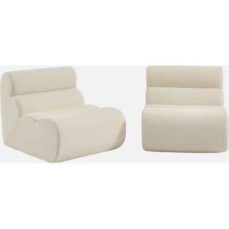 Sofá modular en borreguito texturizado, 2 plazas (1/5)