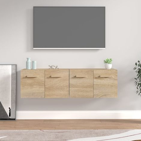 vidaXL Armoires murales 2 pcs Chêne sonoma 60x36,5x35 cm Bois (1/5)