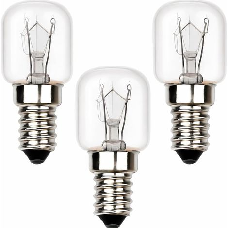 3 Unité Ampoule Four E14 25W Résistante 300 Degrés Blanc Chaud Pour Micro-ondes Réfrigérateur Hotte