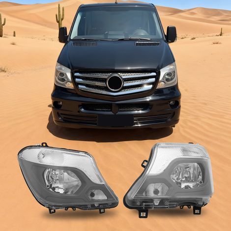 2x Phares Halogènes pour Mercedes Sprinter 906 2013-2018, Remplaçant Direct, Gauche & Droite