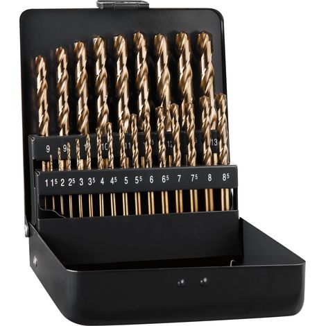Alpen Metallbohrer Set DIN338RN - Spiralbohrer Satz 1-13 in praktischer Kassette, Bohrer Set Metall Grip KM25, HSS Cobalt Bohrer - 25-teilig (1/5)