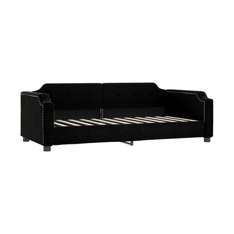 Lit de jour avec lit gigogne (matelas non inclus) 80 × 200 cm, pour chambre, décor moderne, facile à assembler (1/5)