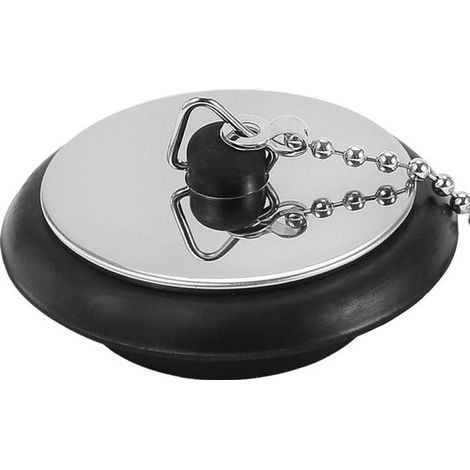 Tapón de desagüe,tapón de bañera universal,apto para uso prolongado,cadena de cuentas y anillo para colgar,tapón de goma para lavabo