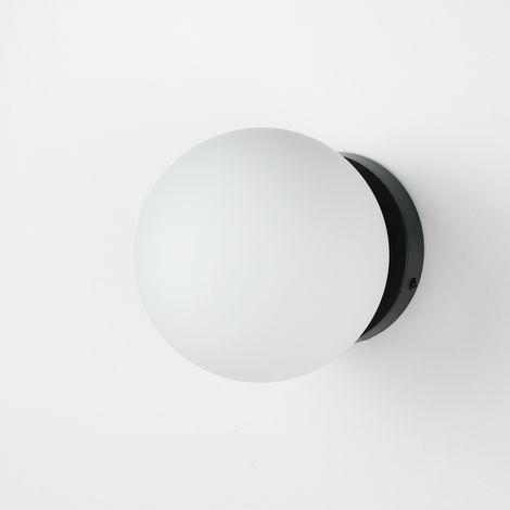 ALPINALUZ  
Aplique de Pared Bola de Cristal Baño ø150 mm "LUNAR" E27 IP44 Negro (1/5)
