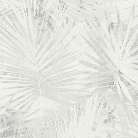 Carta da parati natura Profhome 363851 Carta da parati TNT strutturata con ornamenti floreali opaca grigio beige 5,33 m2 (1/5)