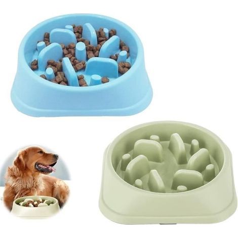 Fressnapf für Hunde, 2-teiliges Set, Anti-Schlingen-Napf, rutschfester Futternapf (A229) (1/4)