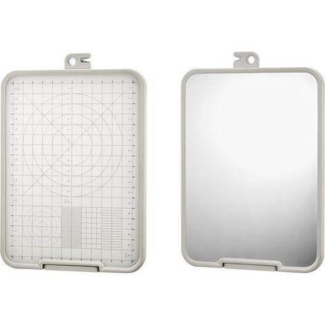 Tagliere in acciaio inox, tagliere da cucina a doppia faccia, ampio tagliere in acciaio inox e paglia di grano in PP. Lavabile in lavastoviglie. (BIANCO) (1/5)